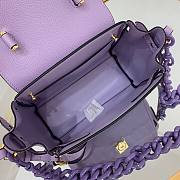 Versace LA Medusa small handbag lilac leather DBFI040 size 20cm - 3