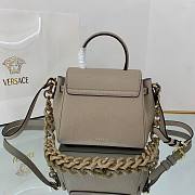 Versace LA Medusa small handbag beige leather DBFI040 size 20cm - 6