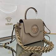 Versace LA Medusa small handbag beige leather DBFI040 size 20cm - 4