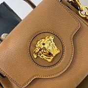 Versace LA Medusa small handbag caramel leather gold chain DBFI040 size 20cm - 3