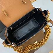 Versace LA Medusa small handbag caramel leather gold chain DBFI040 size 20cm - 2