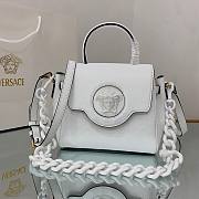 Versace LA Medusa small handbag white leather DBFI040 size 20cm - 1