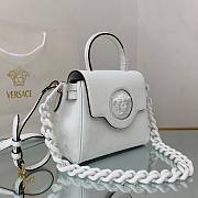 Versace LA Medusa small handbag white leather DBFI040 size 20cm - 6
