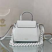 Versace LA Medusa small handbag white leather DBFI040 size 20cm - 3