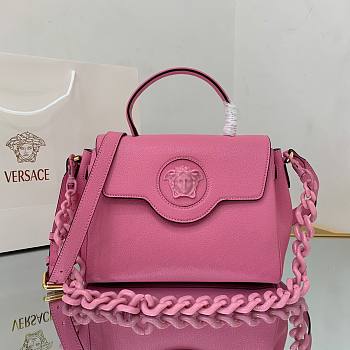 Versace LA Medusa medium handbag pink leather DBFI039 size 25cm