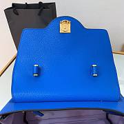 Versace LA Medusa medium handbag lapis blue leather DBFI039 size 25cm - 4