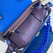 Versace LA Medusa medium handbag lapis blue leather DBFI039 size 25cm - 5