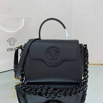 Versace LA Medusa medium handbag black leather DBFI039 size 25cm