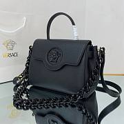 Versace LA Medusa medium handbag black leather DBFI039 size 25cm - 3
