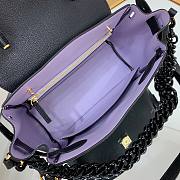 Versace LA Medusa medium handbag black leather DBFI039 size 25cm - 5