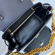 Versace LA Medusa medium handbag black leather gold chain DBFI039 size 25cm - 6