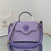 Versace LA Medusa medium handbag lilac leather DBFI039 size 25cm - 1