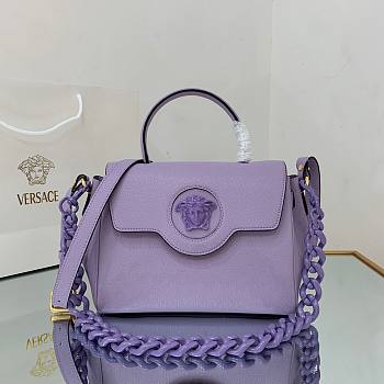 Versace LA Medusa medium handbag lilac leather DBFI039 size 25cm