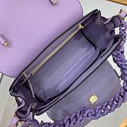 Versace LA Medusa medium handbag lilac leather DBFI039 size 25cm - 3