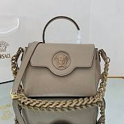 Versace LA Medusa medium handbag beige leather DBFI039 size 25cm - 1