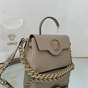 Versace LA Medusa medium handbag beige leather DBFI039 size 25cm - 4