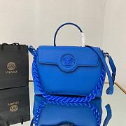 Versace LA Medusa large handbag lapis blue leather DBFI039 size 35cm - 1