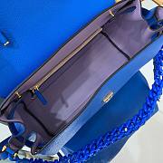Versace LA Medusa large handbag lapis blue leather DBFI039 size 35cm - 3