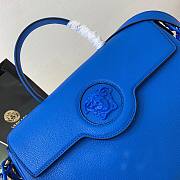 Versace LA Medusa large handbag lapis blue leather DBFI039 size 35cm - 2