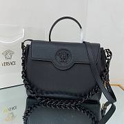 Versace LA Medusa large handbag black leather DBFI039 size 35cm - 1