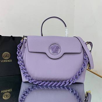 Versace LA Medusa large handbag lilac leather DBFI039 size 35cm