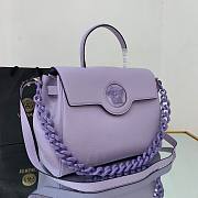 Versace LA Medusa large handbag lilac leather DBFI039 size 35cm - 5