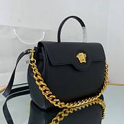 Versace LA Medusa large handbag black leather gold chain DBFI039 size 35cm - 5