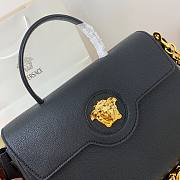Versace LA Medusa large handbag black leather gold chain DBFI039 size 35cm - 4