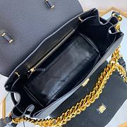 Versace LA Medusa large handbag black leather gold chain DBFI039 size 35cm - 3
