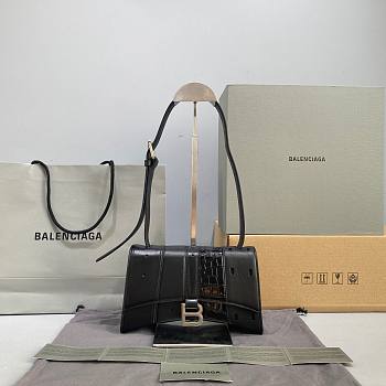 Balenciaga Women's hourglass multibelt top handle bag in black size 23cm