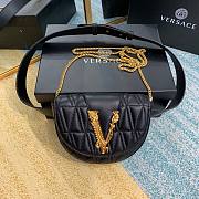 Versace Virtus quilted belt bag in black DV3G984 size 18cm - 5