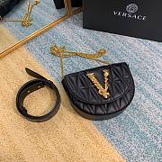 Versace Virtus quilted belt bag in black DV3G984 size 18cm - 2