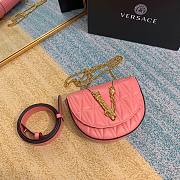 Versace Virtus quilted belt bag in pink DV3G984 size 18cm - 4