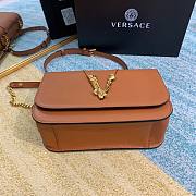 Versace Vertus shouder bag in brown DBFG985 size 24cm - 4