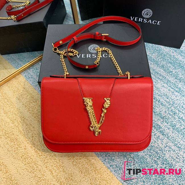 Versace Vertus shouder bag in red DBFG985 size 24cm - 1