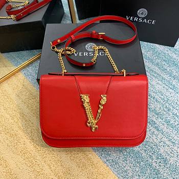 Versace Vertus shouder bag in red DBFG985 size 24cm