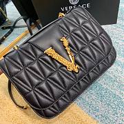 Versace Virtus quilted shouder bag in black DBFG985 size 24cm - 4