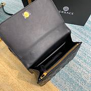 Versace Virtus quilted shouder bag in black DBFG985 size 24cm - 3