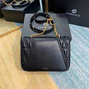 Versace Virtus quilted shouder bag in black DBFG985 size 24cm - 5