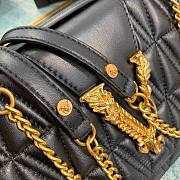 Versace Virtus quilted shouder bag in black DBFG985 size 24cm - 6