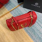 Versace Virtus quilted shouder bag in red DBFG985 size 24cm - 2