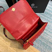 Versace Virtus quilted shouder bag in red DBFG985 size 24cm - 3