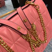 Versace Virtus quilted shouder bag in pink DBFG985 size 24cm - 6