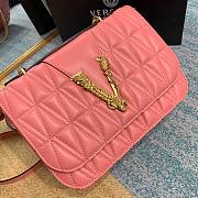 Versace Virtus quilted shouder bag in pink DBFG985 size 24cm - 5