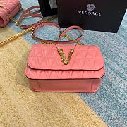 Versace Virtus quilted shouder bag in pink DBFG985 size 24cm - 4