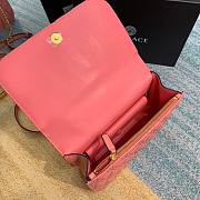 Versace Virtus quilted shouder bag in pink DBFG985 size 24cm - 2
