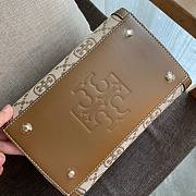 Tory Burch | T Monogram jacquard barrel in hazelnut 83970 size 25cm - 4