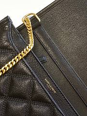 YSL Becky mini chain bag in carré-quilted lambskin in black size 25cm - 3