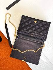 YSL Becky mini chain bag in carré-quilted lambskin in black size 25cm - 4