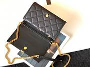 YSL Becky chain walle in quilted lambskin in black size 22.5cm - 4
